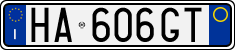 License plate of Italy, Cars (1994 year series)