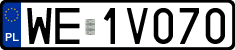 License plates of Poland, Regular car plates