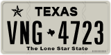 Texas, Regular plates (2012) (АBC-1234)