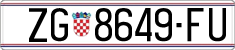 License plate of Croatia, Regular plates