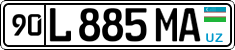 License plate of Uzbekistan, Private owners
