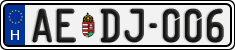 license plates of Hungary, Regular plates (2022)