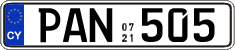 License plate of Cyprus, Regular plates