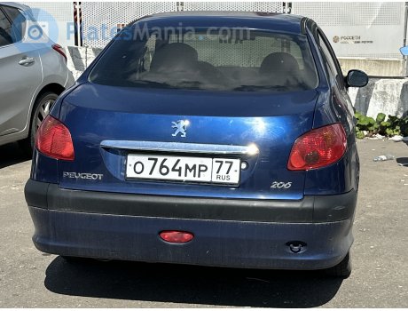 о764мр77, Peugeot 206