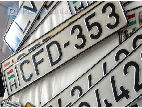 CFD-353, License plate without vehicle