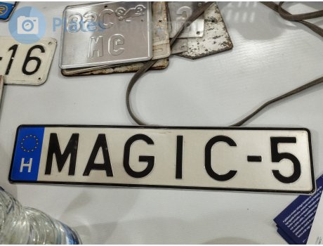 MAGIC-5, License plate without vehicle
