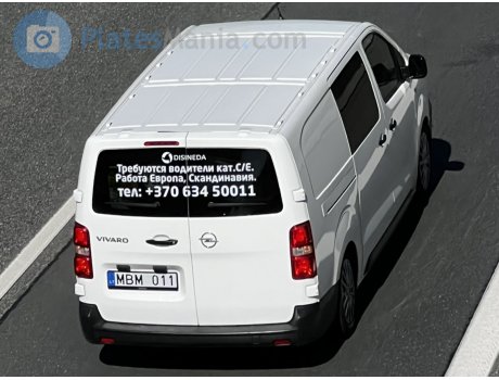 MBM 011, Opel Vivaro