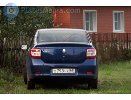 о798нк68, Renault Logan