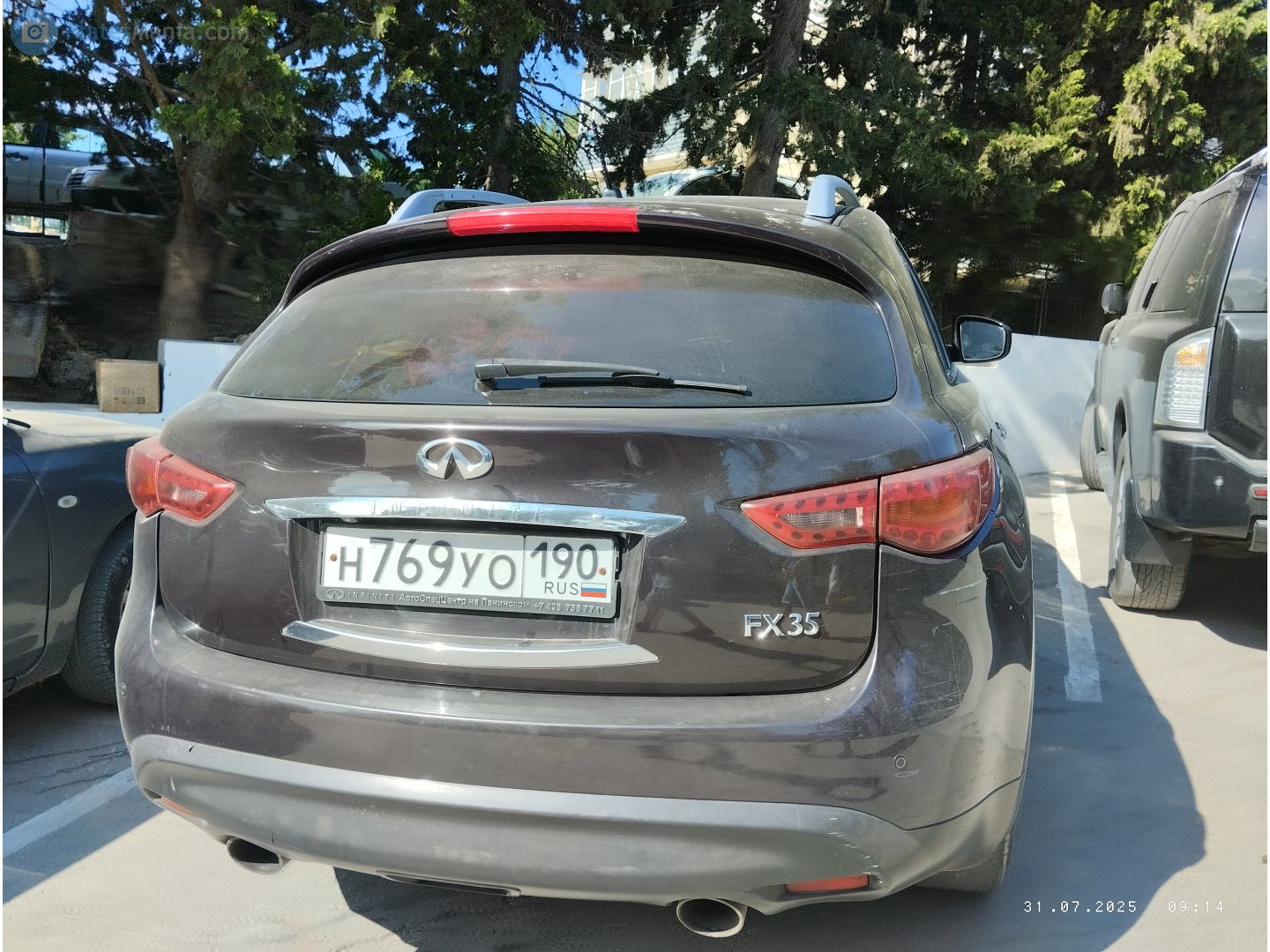 н 769 уо 190, Infiniti QX70/FX-Series 2nd gen FX/QX (S51), 2008–2017