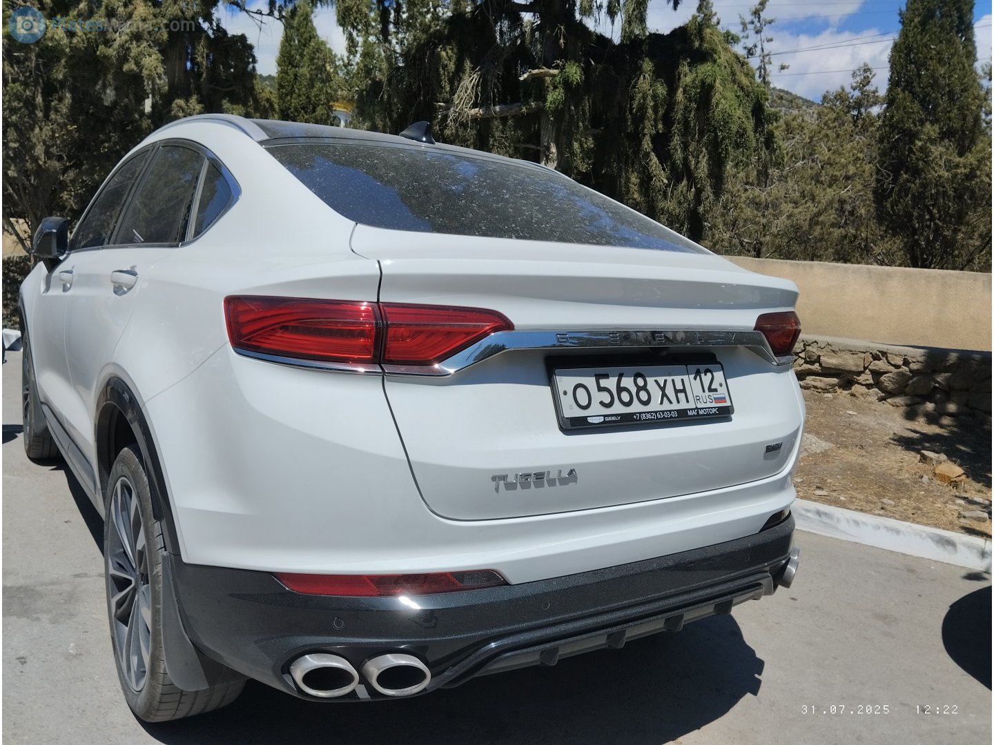 о 568 хн 12, Geely Tugella 1st gen (FY11), 2019­–