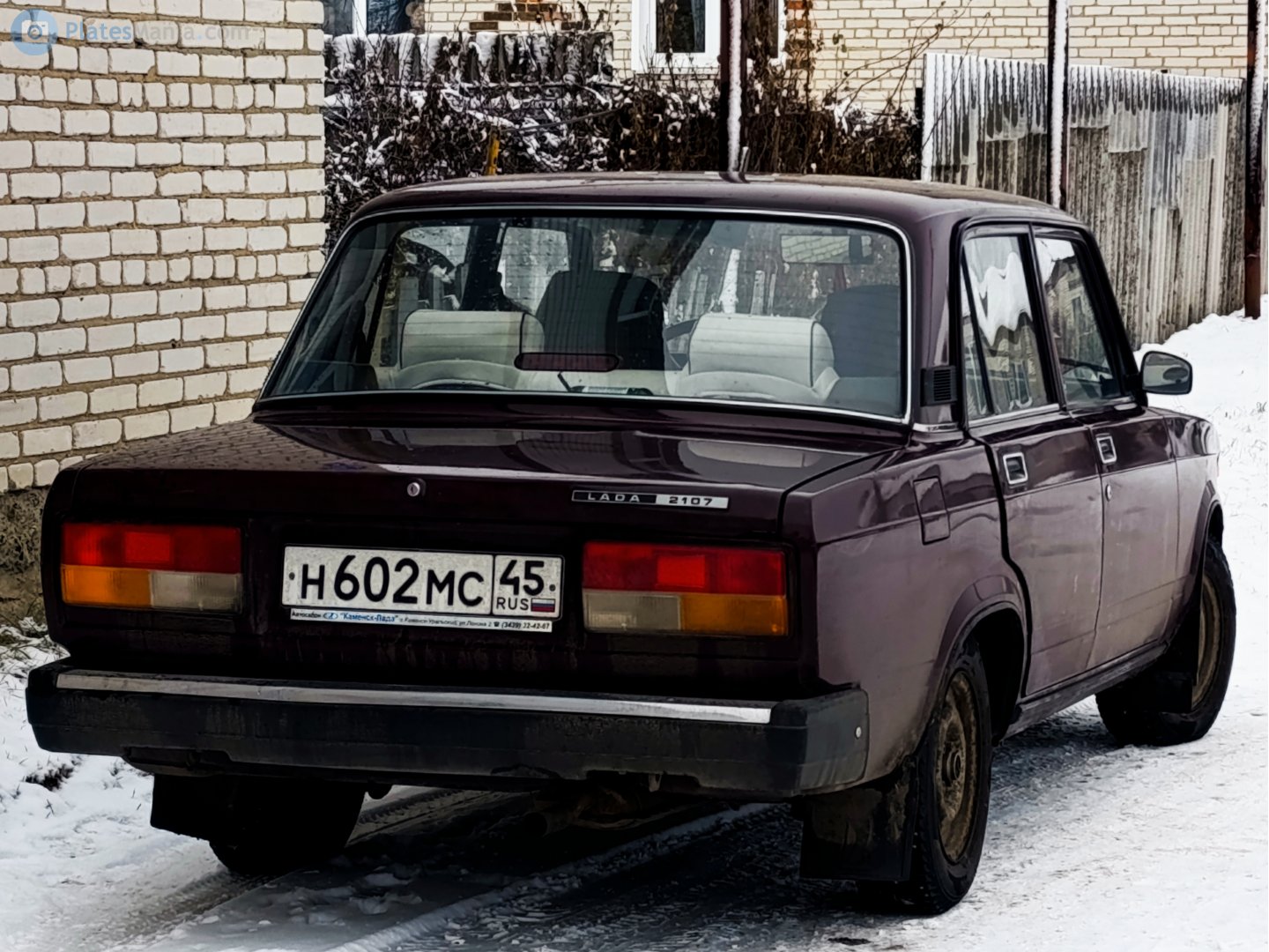 н 602 мс 45, Lada (VAZ) 2107 Жигули (Nova / Riva / Signet / 1500), 1982–2014