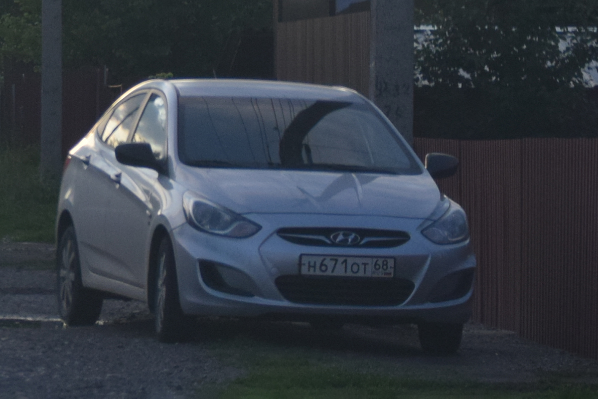 н 671 от 68, Hyundai Solaris 1st gen Sedan (RB), 2011–2014