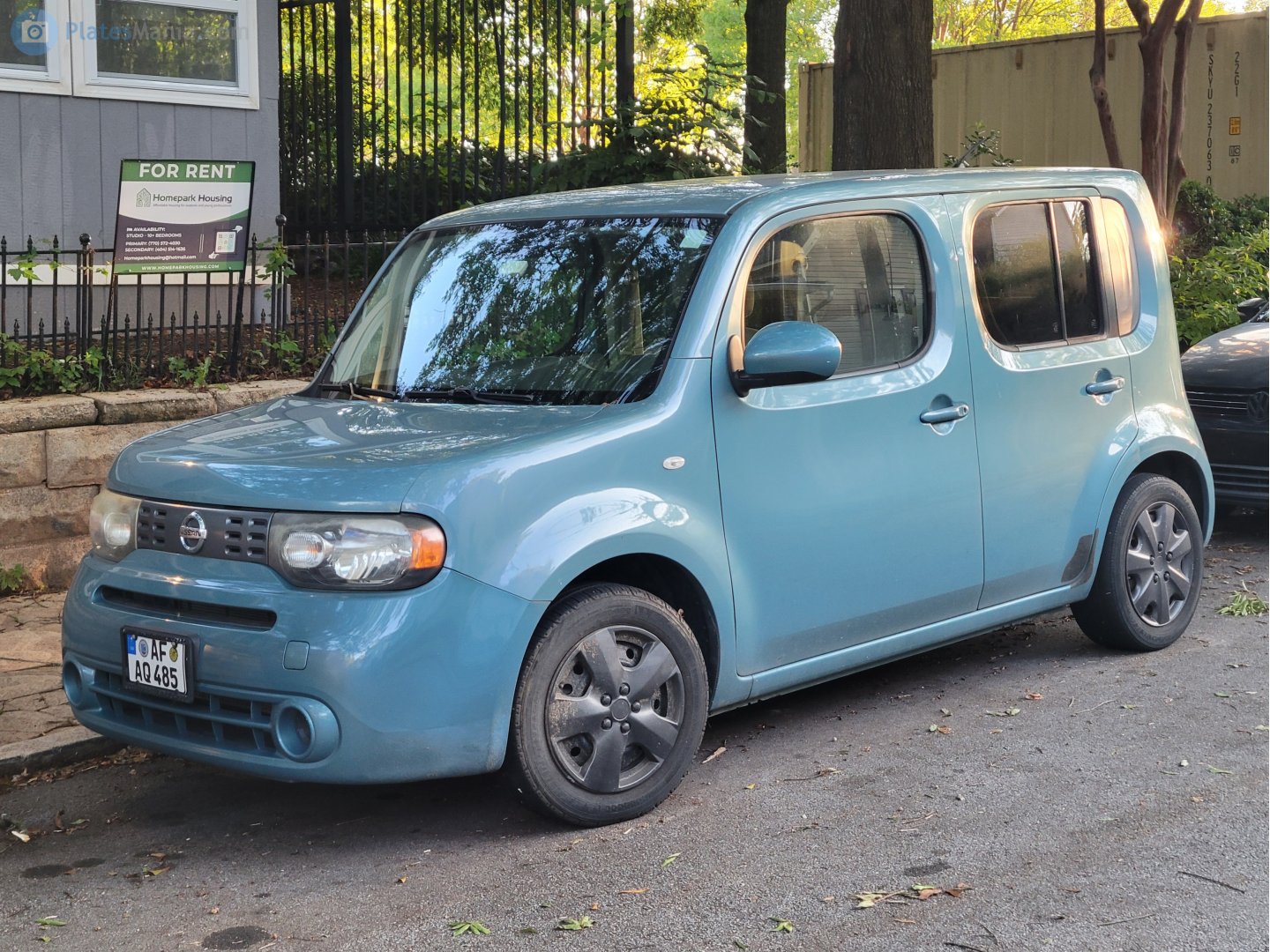 AF AQ 485, License plate without vehicle 