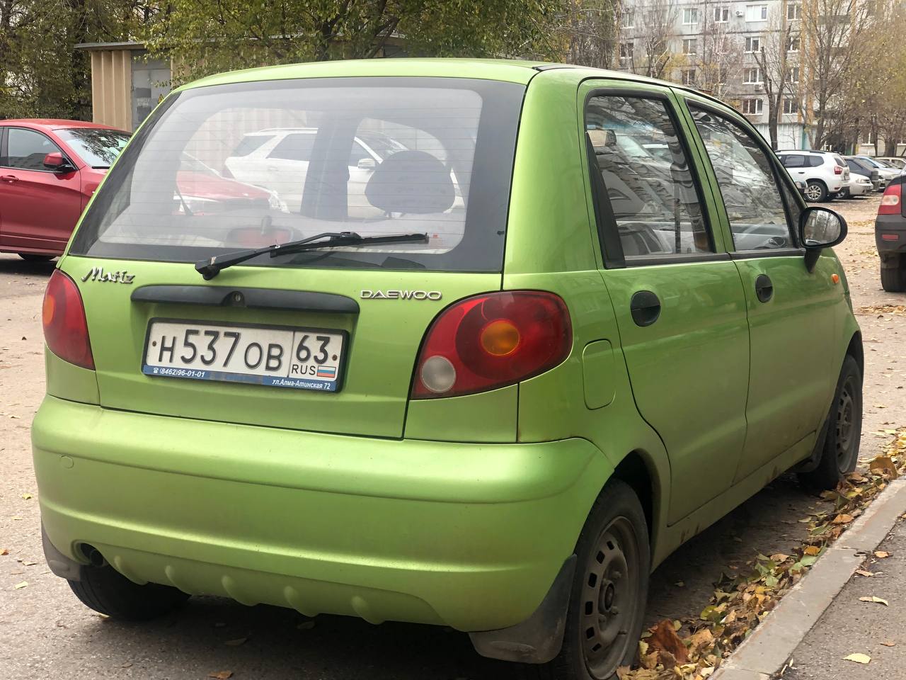 н 537 ов 63, Daewoo Matiz 1st gen (M150), facelift, 2000­–2011  (­–2015 for CIS-market)