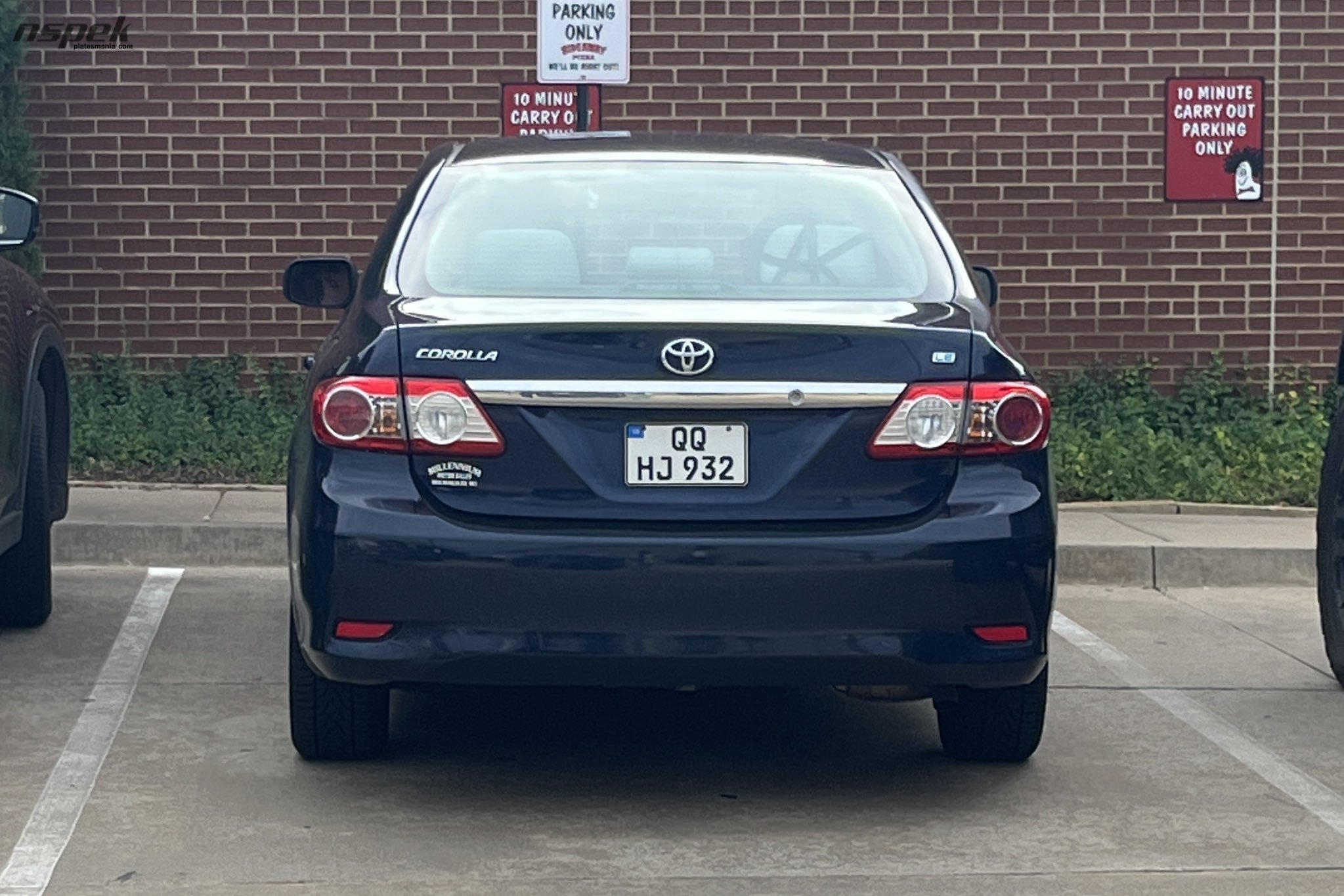 QQ HJ 932, Toyota Corolla 10th gen (Altis) Sedan (E140/E150), 2006–2013 (–2020 for ZA-market)