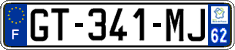 French license plate, SIV (ordinary)