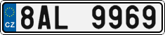 License plate of the Czech Republic, Cars (2001)