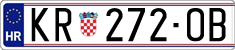 License plate of Croatia, Regular plates