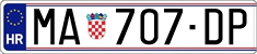 License plate of Croatia, Regular plates
