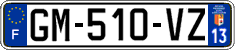French license plate, SIV (ordinary)