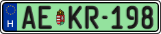 license plates of Hungary, Regular plates (2022)