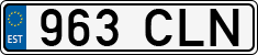 License plate of Estonia, Regular car plates