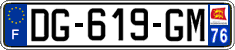 French license plate, SIV (ordinary)