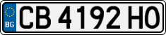 License plate of Bulgaria, Cars