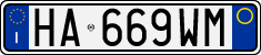 License plate of Italy, Cars (1994 year series)