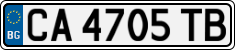 License plate of Bulgaria, Cars