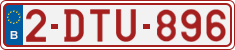 License plate of Belgium, Regular plates (2010)