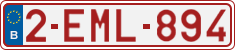 License plate of Belgium, Regular plates (2010)
