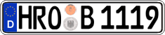 German license plate, Regular plates
