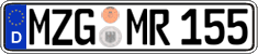 German license plate, Regular plates