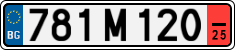 License plate of Bulgaria, Temporary