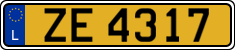 License plate of Luxembourg, 2003 year system