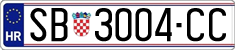 License plate of Croatia, Regular plates