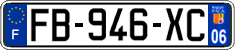 French license plate, SIV (ordinary)