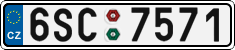 License plate of the Czech Republic, Cars (2001)