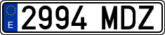 License plates of Spain, Ordinary (2000)