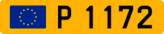 License plate of Luxembourg, 1966 year system