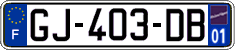 French license plate, SIV (ordinary)