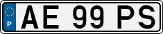 License plate of Portugal, Regular plates