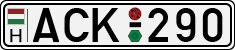 license plates of Hungary, Cars (1990)