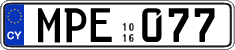 License plate of Cyprus, Regular plates