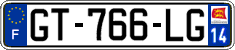 French license plate, SIV (ordinary)