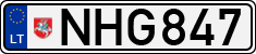 License plate of Lithuania, Cars