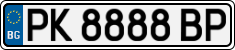 License plate of Bulgaria, Cars