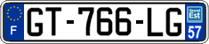 French license plate, SIV (ordinary)