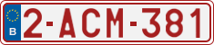 License plate of Belgium, Regular plates (2010)